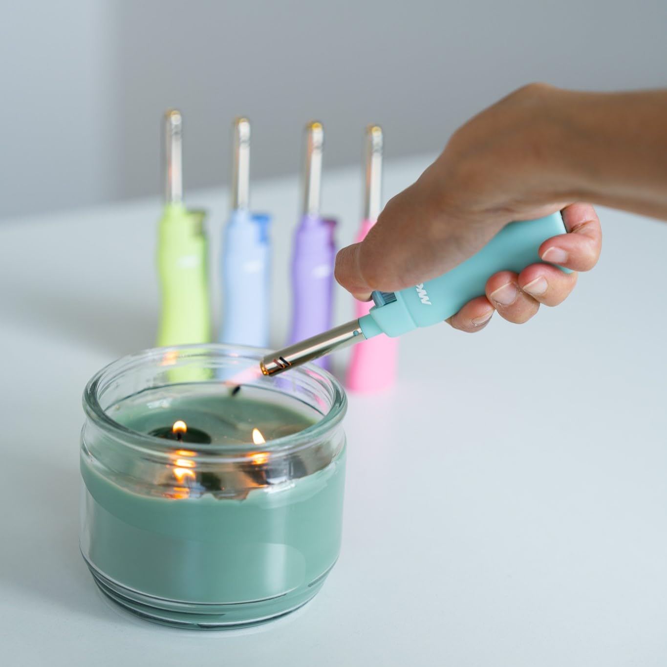 MK Lighter Candle Lighters, Windproof Flame, Ideal as Lighters for Candle, Camping Lighters, Outdoor, Butane Refillable (Charm-5PC): Harmony-4pc