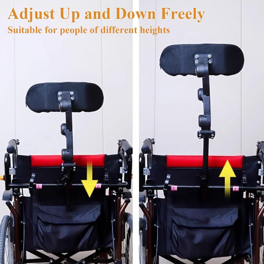 Reposacabezas ajustable para silla de ruedas con soporte para el cuello y respaldo ergonómico, almohada cómoda para posicionamiento de la cabeza y cuidado de la movilidad