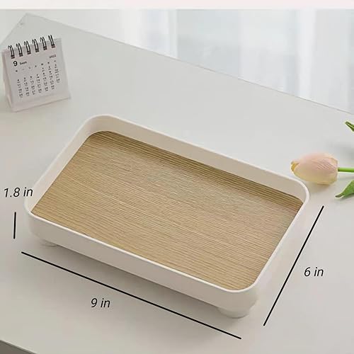 Miniatura 2 de Bandeja decorativa para mesa de café, bandeja rectangular de tocador, decoración de baño, organizador de escritorio para perfumes, velas, llaves,