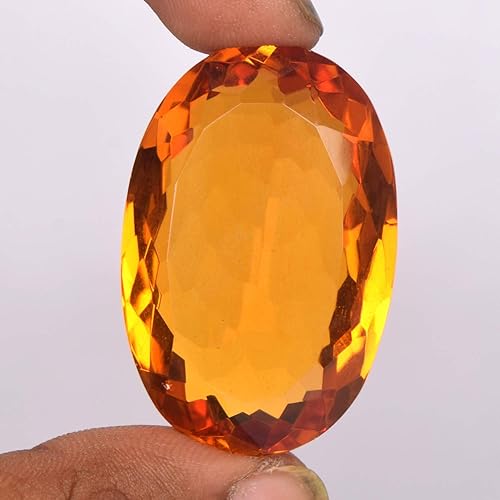 Miniatura 2 de GEMHUB Piedras preciosas sueltas para hacer joyas Corte ovalado Citrino amarillo 112,50 quilates piedras preciosas sueltas para collares, Gema
