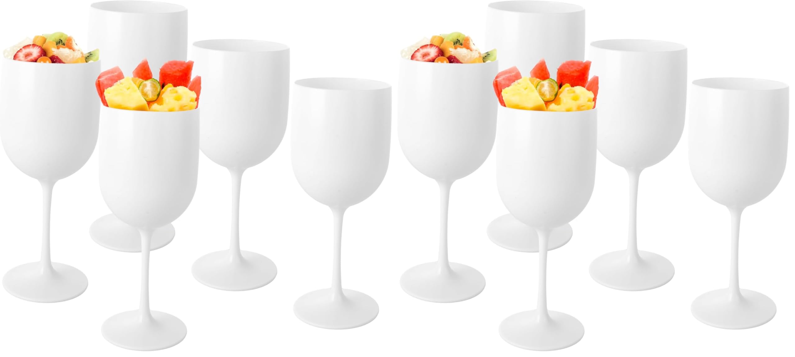 ASelected 5 Stück Plastik Weingläser 450 ML Weingläser Kunststoff Gläser Sektgläser Plastik für Events Partys Picknick Camping (Packung mit 2)
