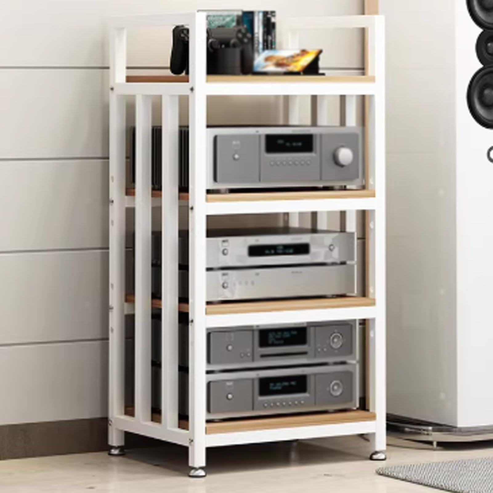 Meuble audio réglable pour éliminer les vibrations de vos appareils