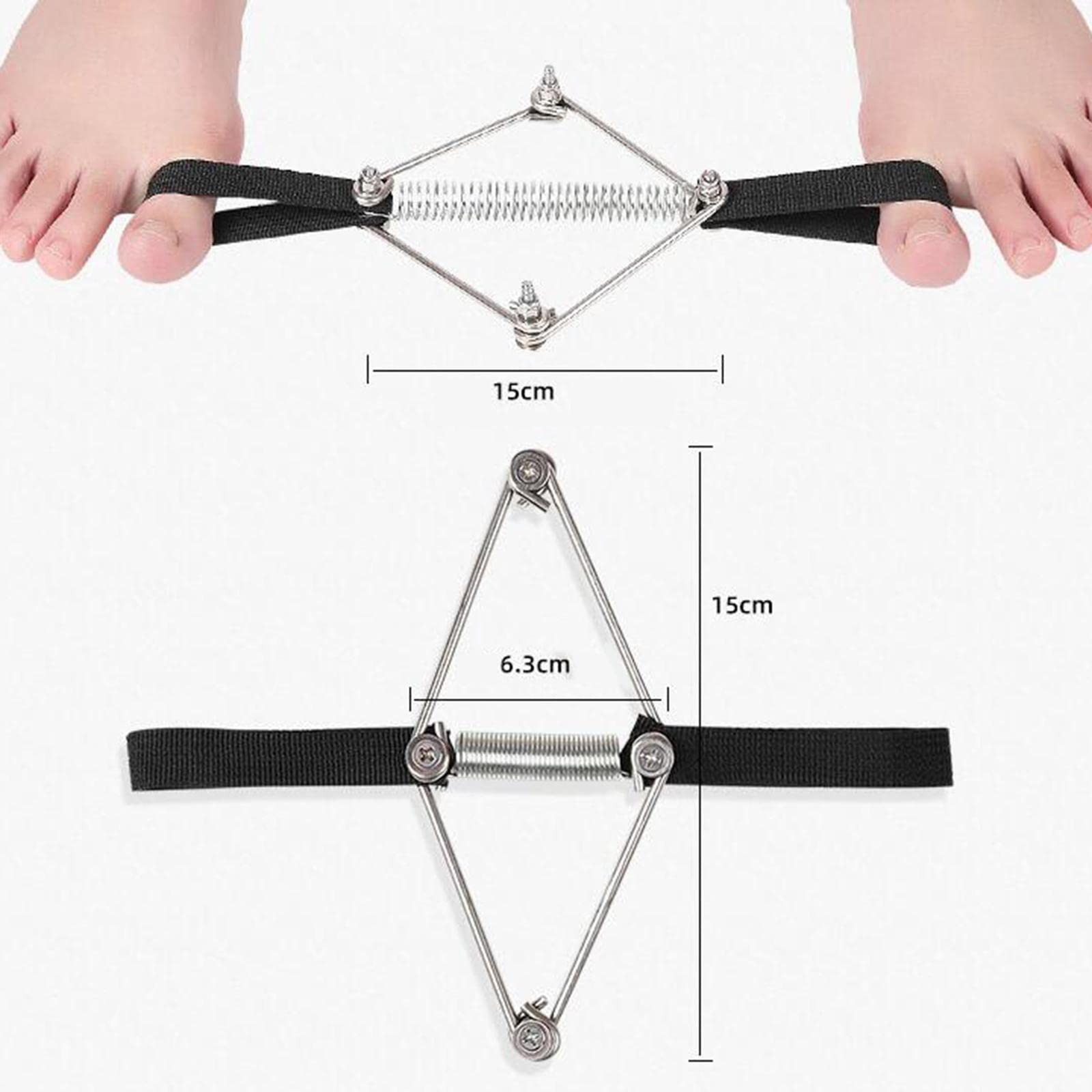 Harilla Corrector de Buión Nylon de Acero Inoxidable Toe Toe Toe Toe Toe Toe Toe For Hammer Toes Yoga Fitness para Mujeres Los Hombres Usan El Método Pila