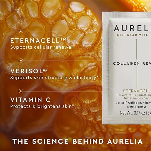 Miniatura 4 de AURELIA Collagen Revive Suplemento celular avanzado antienvejecimiento Ayuda a reducir las líneas finas y arrugas con zinc, resveratrol,