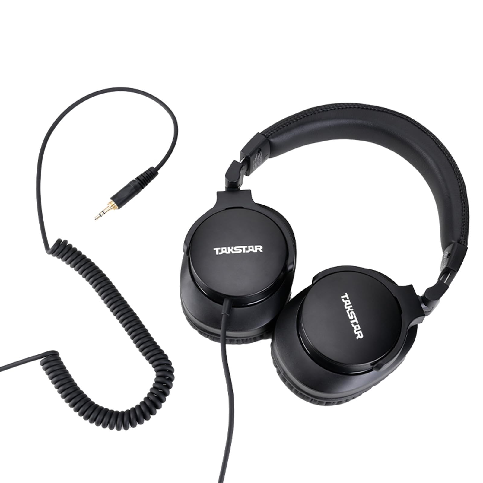 Asixxsix Auriculares con Cable, Controladores de 40 Mm, Respuesta de Frecuencia Equilibrada, Auriculares de Estudio, para Colocar sobre la Oreja para DJ con Aislamiento Cerrado para Producción