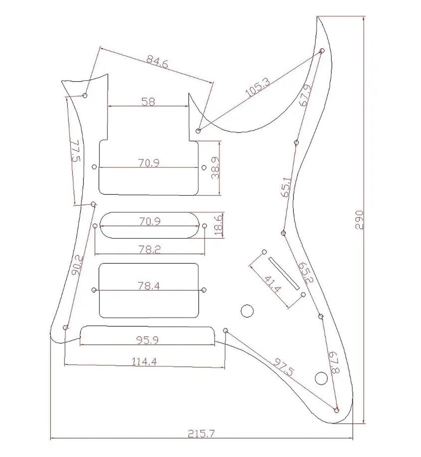 Do gitar elektrycznych RG gitara wstępnie okablowana załadowana maskownica z rozdzielaniem cewki Alnico 5 zestaw przetworników Humbucking HSH Zestaw Przetworników Pickguard