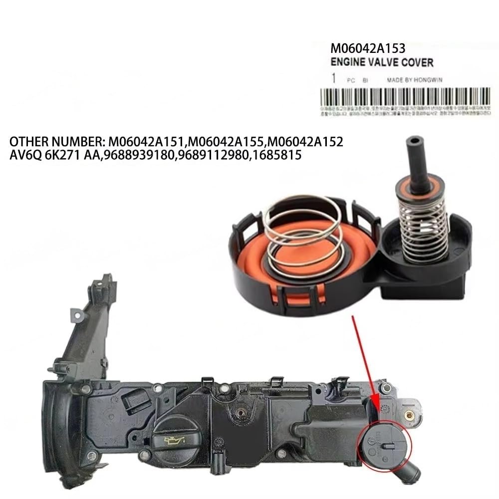 Kit Riparazione Coperchio Valvola PCV Motore per CITROEN C4 DS5 Volvo C30 V60