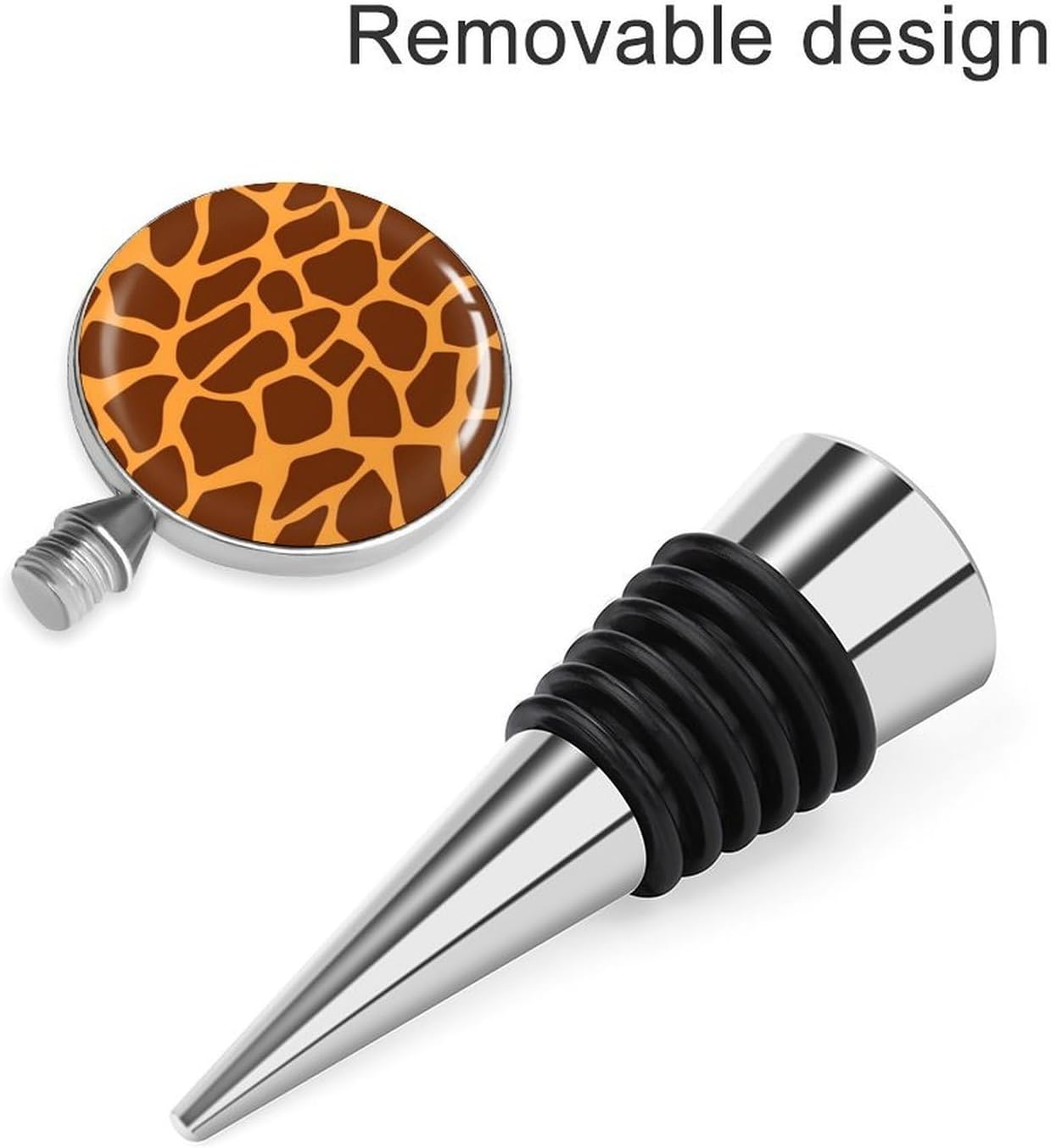Giraffe Print Wine Stoppers Decorative Champagne Stopper