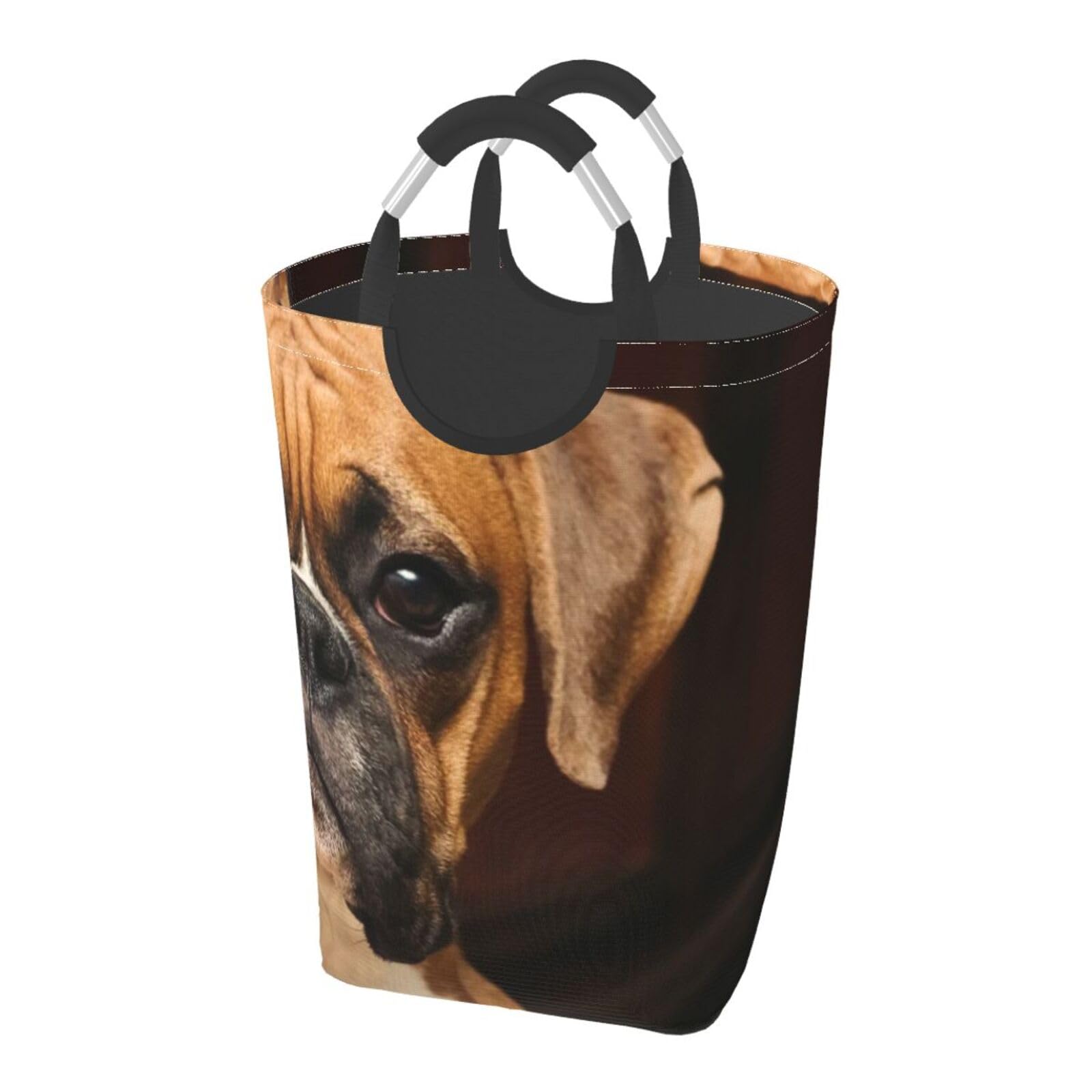 Boxer Dog, Laundry Hamper, Collapsible Laundry Basket Large Durable Storage Bin with Handles 50L