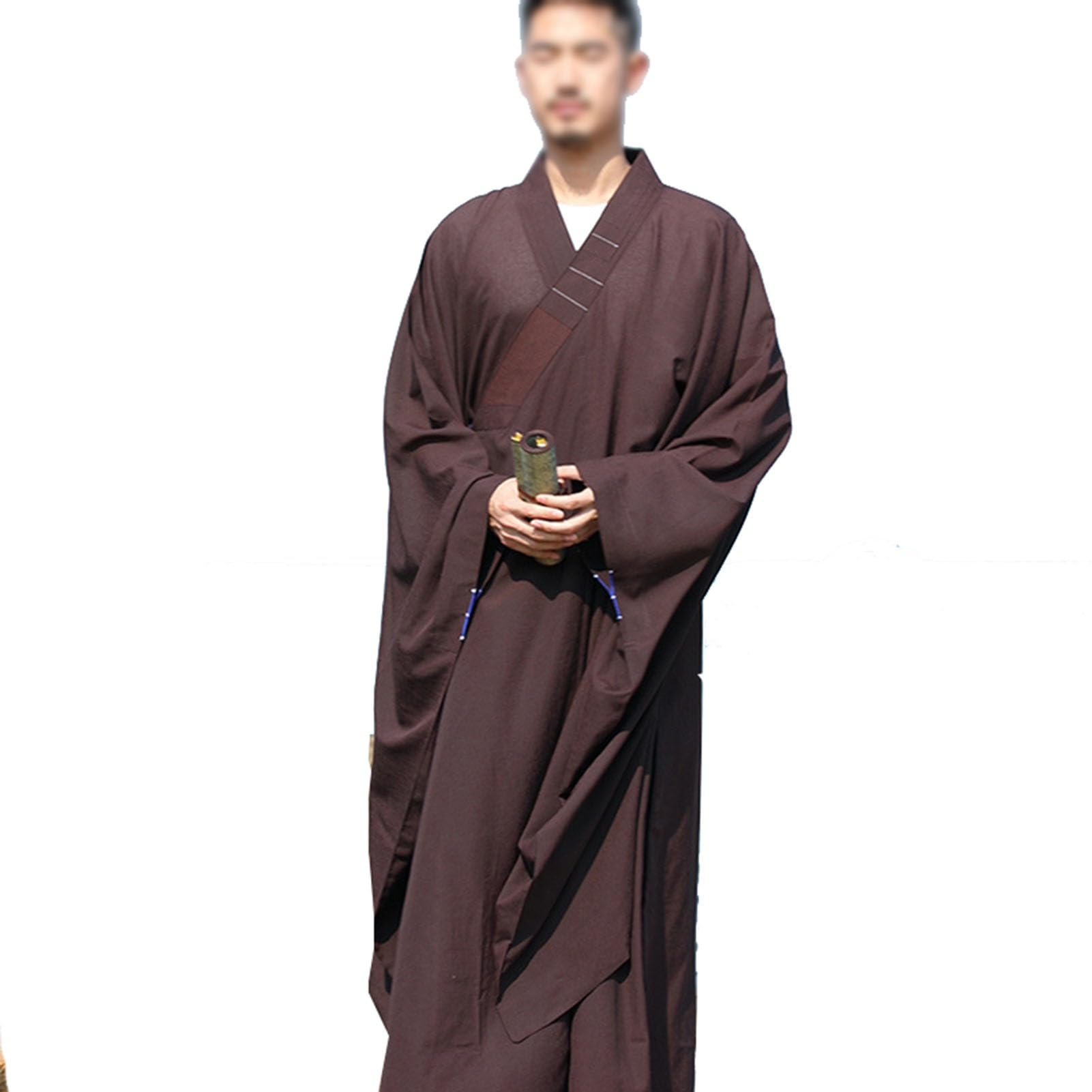 Długa bawełniana szata mnicha kung fu Shaolin, Szata mnicha Shaolin unisex, wielokolorowa, wiele rozmiarów(B,38)
