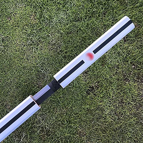 Anime Sword 39-Inchs Cosplay Samurai Sword Carbon Steel Real White Katana #TOP5