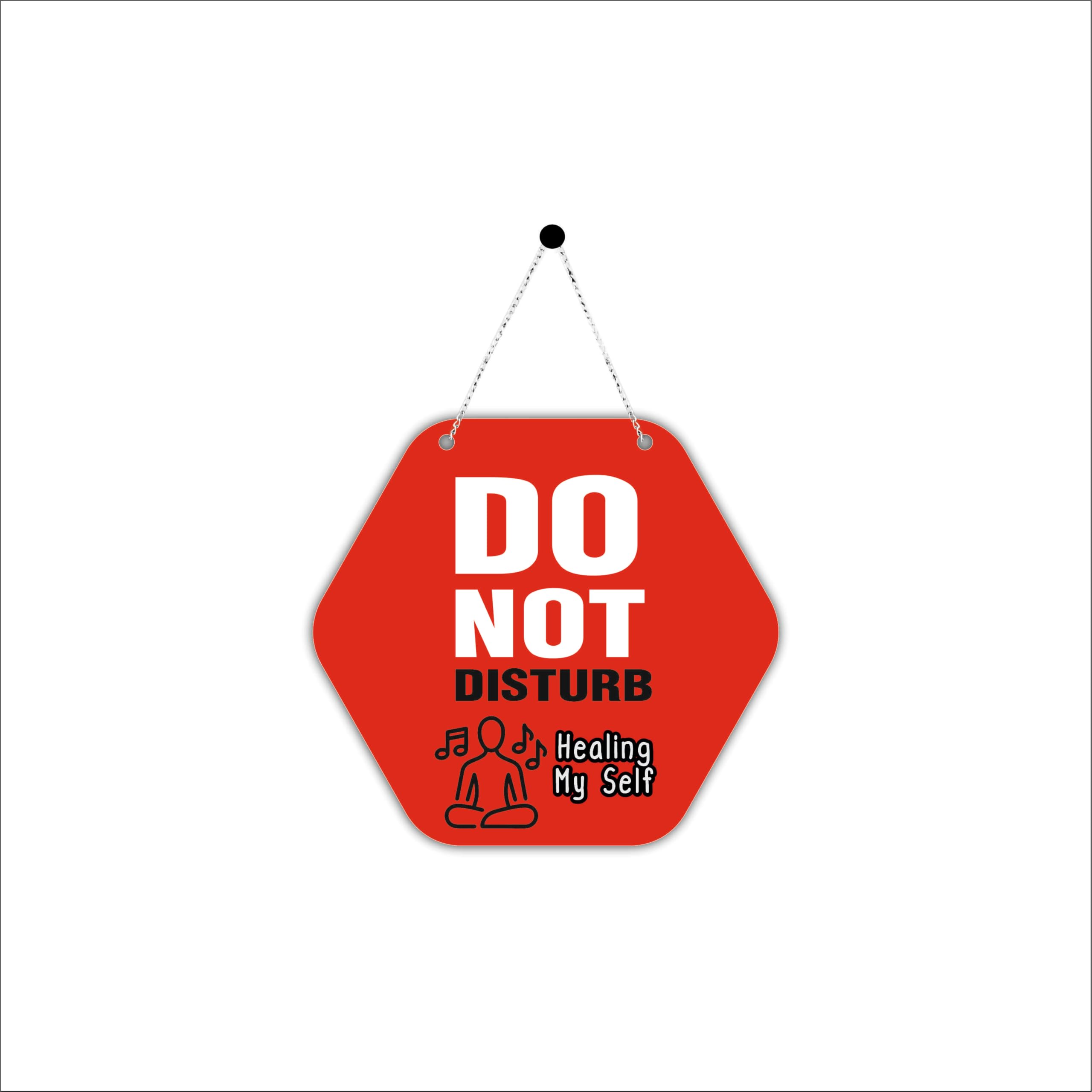 Do Not Disturb Door Hanging Sign | Rooms & Offices | Bold Warning Style Privacy Tag for Hotels | Airbnb | PG | Hostels & Workspaces | Hanging Board | No-Interruption Zones (Healing Self DND)-image-4