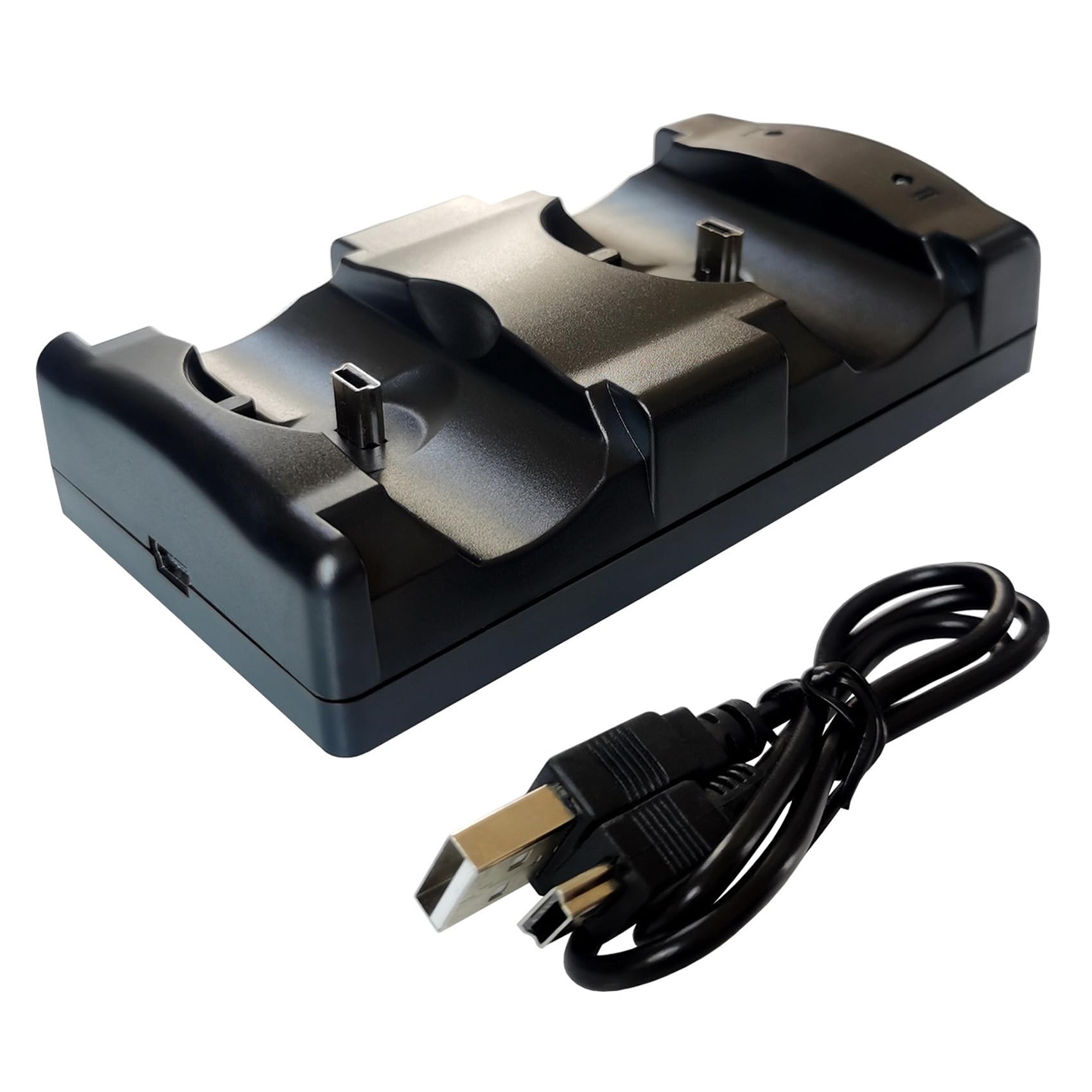 DHSKZRMJ 2 in 1 PS3 Controller Charger Station with LED Light Indicator, Charging Cable and Dock for Dual and Move Controllers