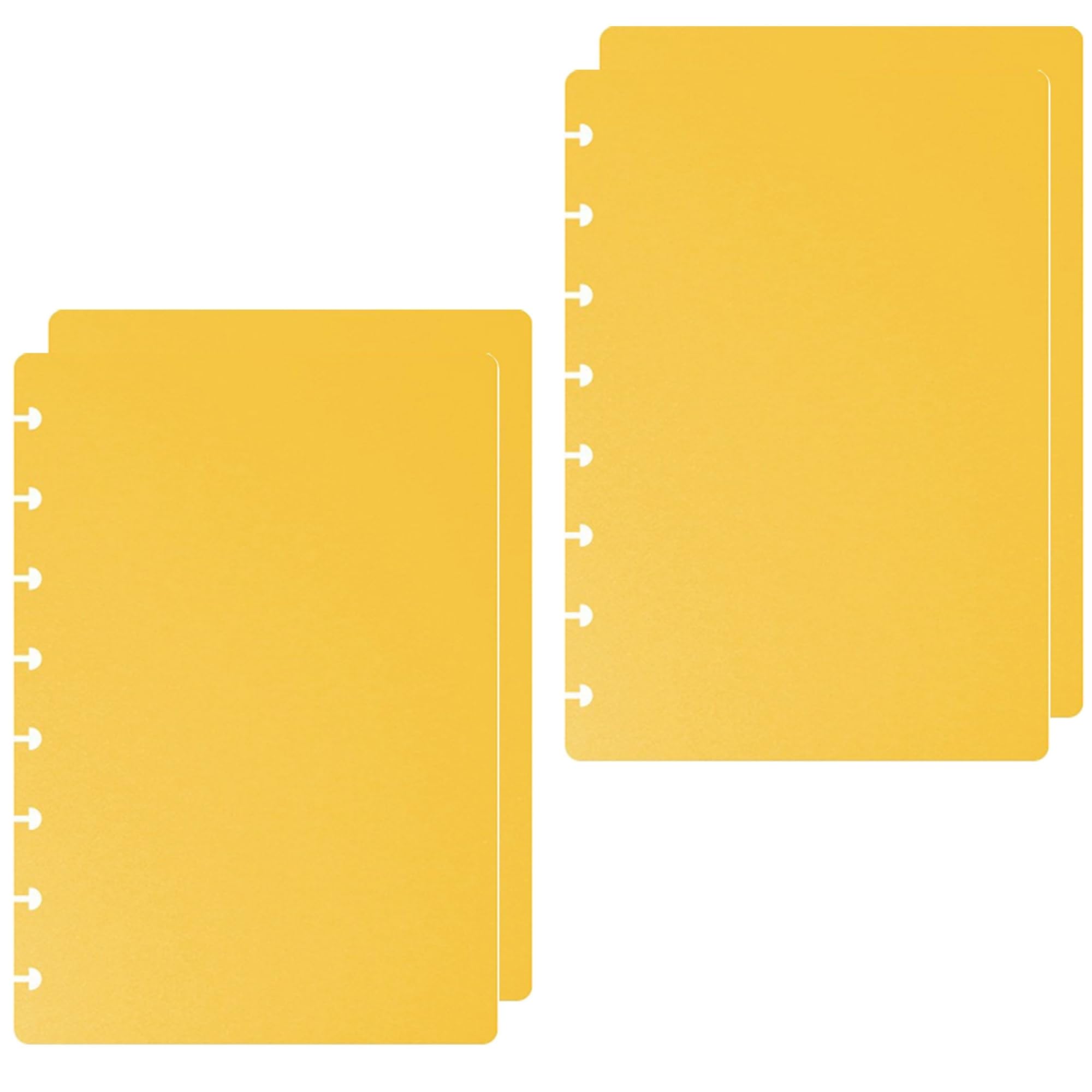 ITSYHPRO 2 Set A5 Disc Planner DIY Cover Discbound Notebook Accessories Candy Colors Compatible for Notebook and Planner(Yellow,A5)