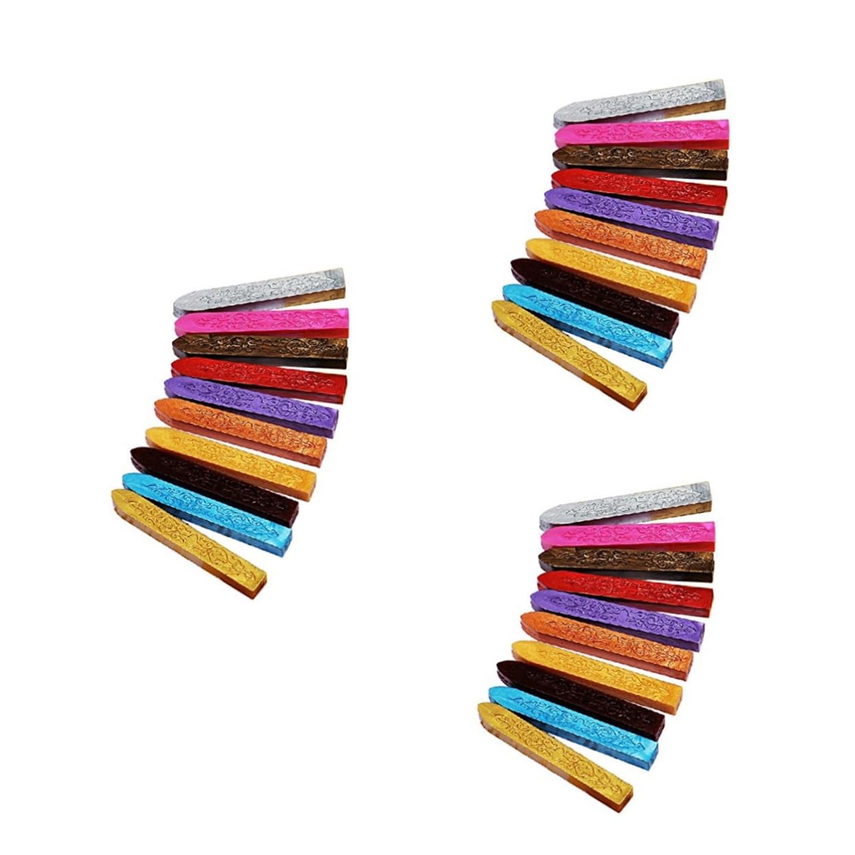 STOBOK 3stücke Farben Antike Geschnitzte Wachssticks Für Retro Vintage Siegelstempel Teiliges Stabil Docht Zum Versiegeln Von Briefen Und Flaschen