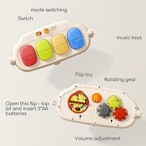 Miniatura 7 de 7 en 1 Baby Walk Gym Playmate con juguetes colgantes, juguete mecedora para bebé, tabla de equilibrio para niños