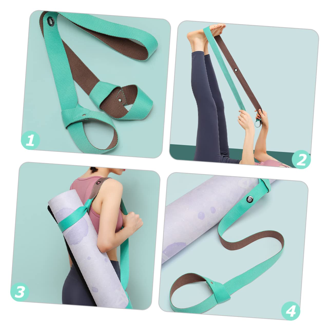 Sosoport 3piezas De Yoga Multiusos Banda De Resistencia y Soporte Entrenamiento y Estiramientos Gimnasio