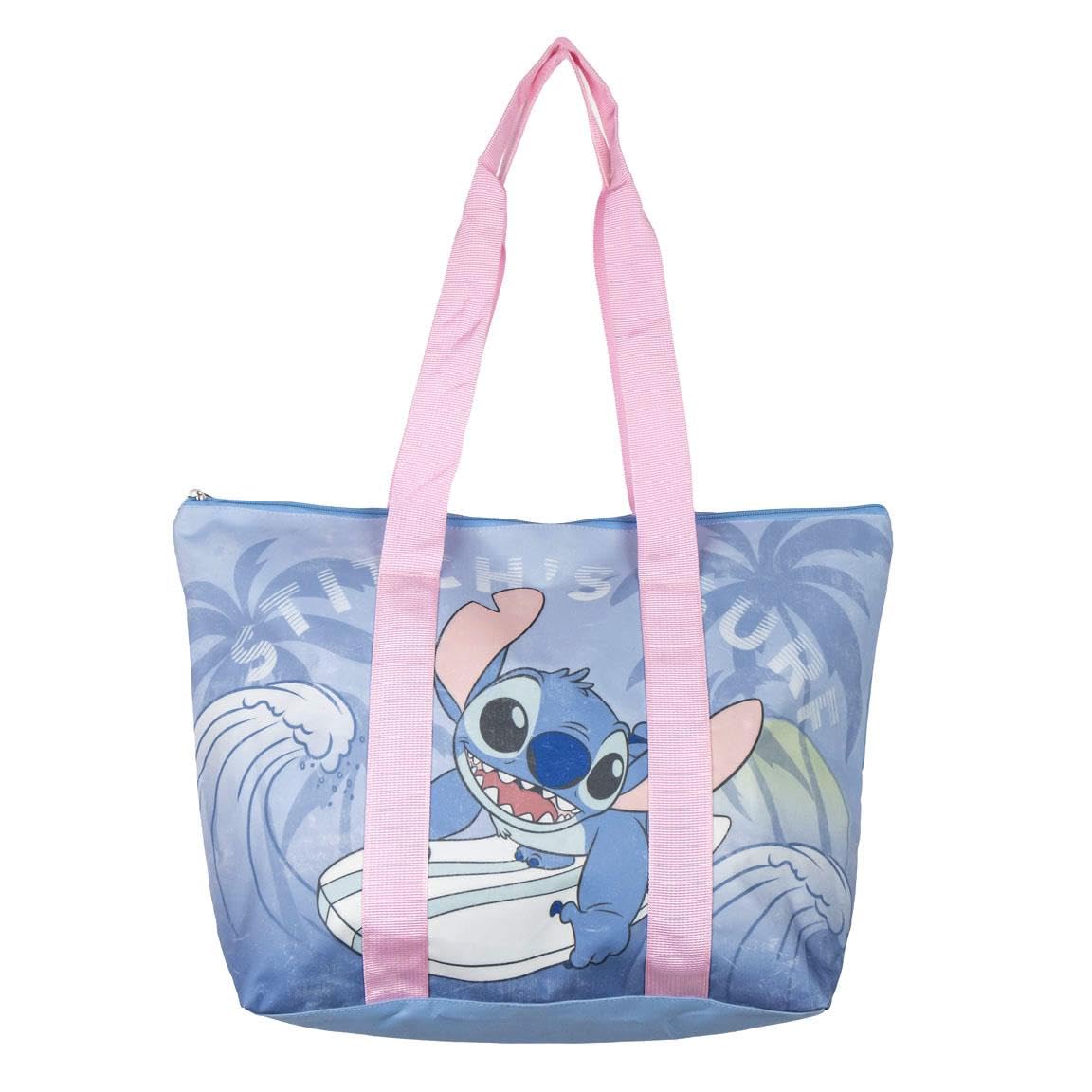 Disney Stitch Bolsa de Playa, Bolsa de Viaje, Bolso de Hombro, Bolsa de Compras, Diseño Stitch Ohana, Regalo para Mujer y Adolescentes