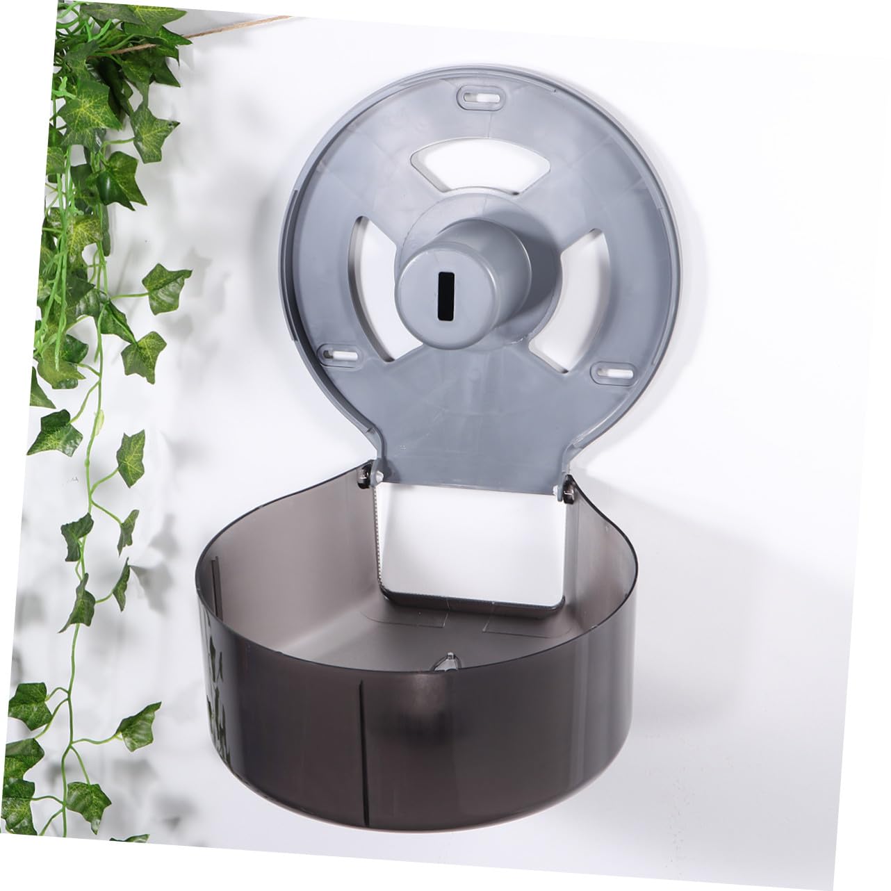 Dispensador de Papel Higiénico de Pared Negro Ventana para Nivel y Diseño Cerradura, Material Abs Resistente para Hotel y Bar