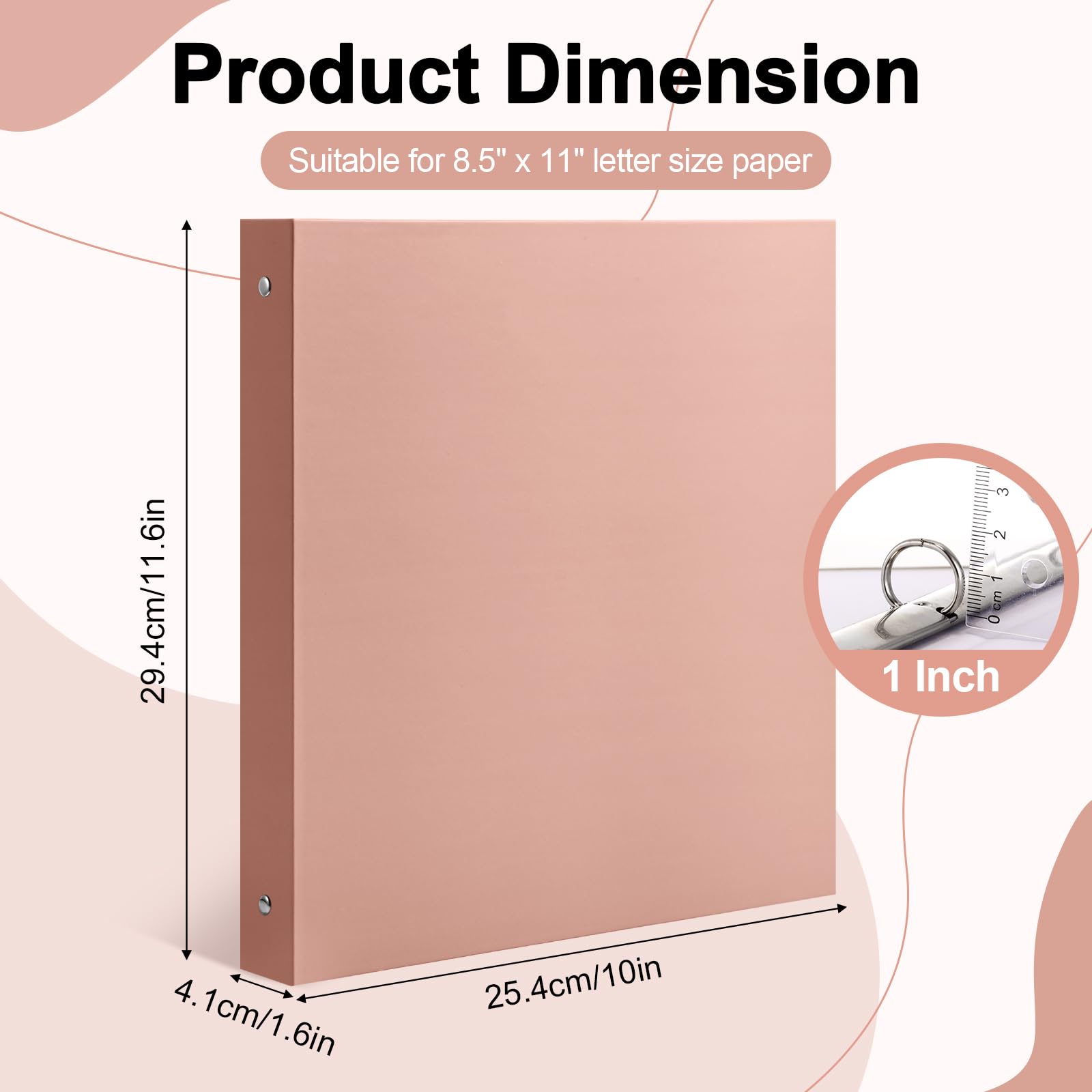 Cholemy Raccoglitore a 3 anelli con 2 tasche interne, raccoglitore versatile per la scuola, resistente, per forniture per ufficio, presentazioni domestiche, contiene carta da 21 x 28 cm, 6 colori