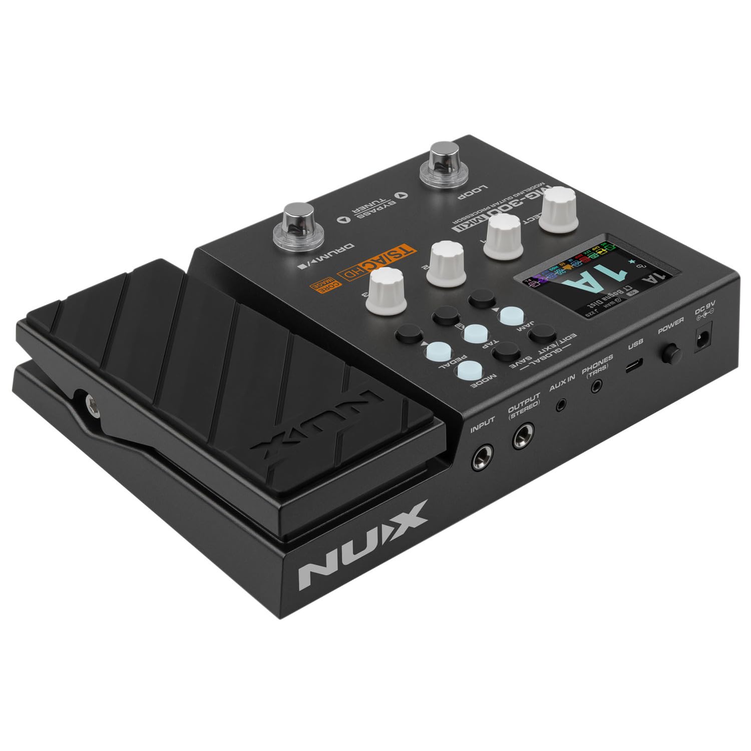 NUX | MG-300 mkII Pedale multi-effetti per chitarra | Modellazione amplificatore, interfaccia audio USB, pedale di espressione, IR Cabinet Sim, Jam Drums, Looper & Quicktone Software