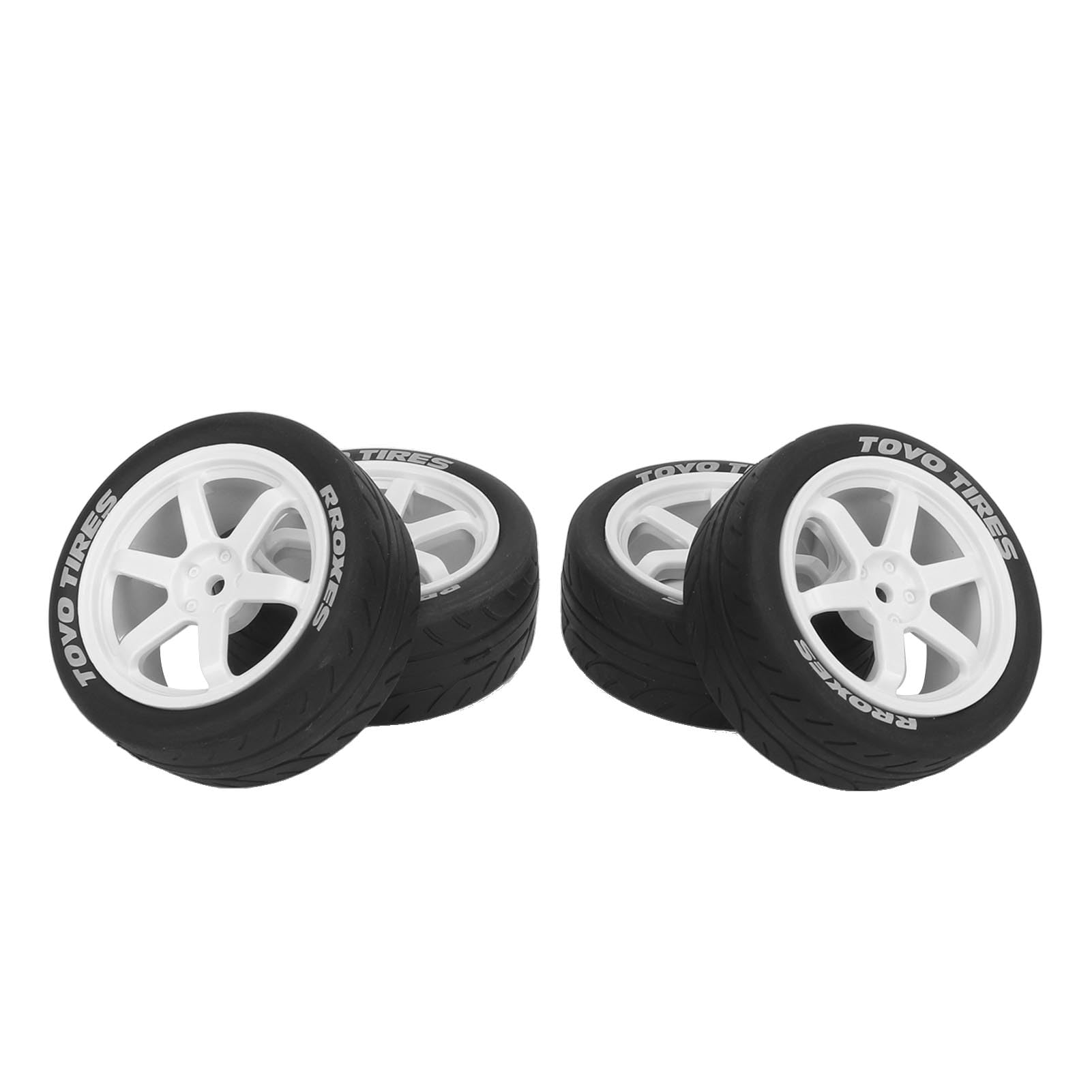Pneus RC 1/10 en plastique et caoutchouc, roues RC à amortissement solide, remplacement pour Tamiya TT01 TT02 Drift Stunt Play (blanc) | Leroy Merlin