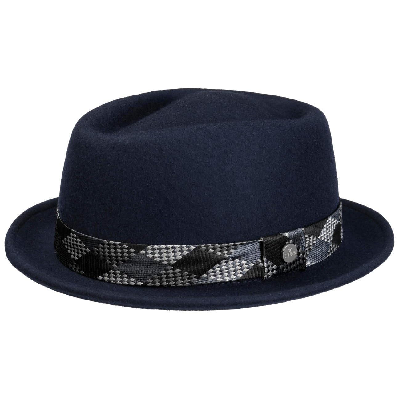 Lierys Chapeau de Feutre Olvano Pork Pie Homme - Made in Italy Porkpie en Laine Automne-Hiver Hiver