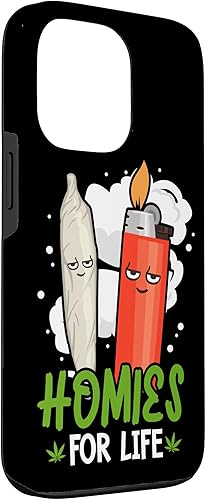 Vista 24 de Funda para iPhone 14 Plus Homies For Life Marihuana Weed Cannabis 420