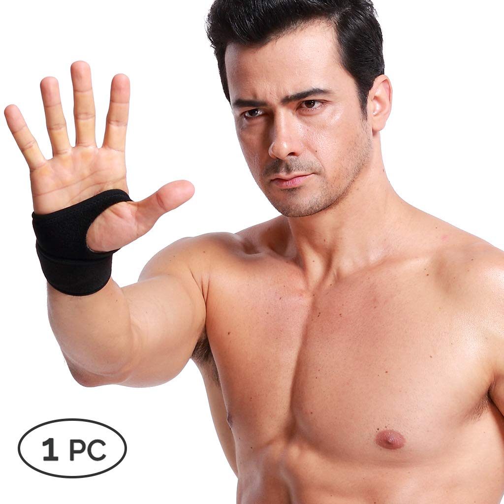 40% оƒƒ Dіѕсоunt Neotech Care Wrist Band - Elastic & Breathable Fabric - Adjustable Compression Strap - Men, Women, Right or Left - Support Wrap for Protection or Sports - Black Color (Size M, 1 Unit)