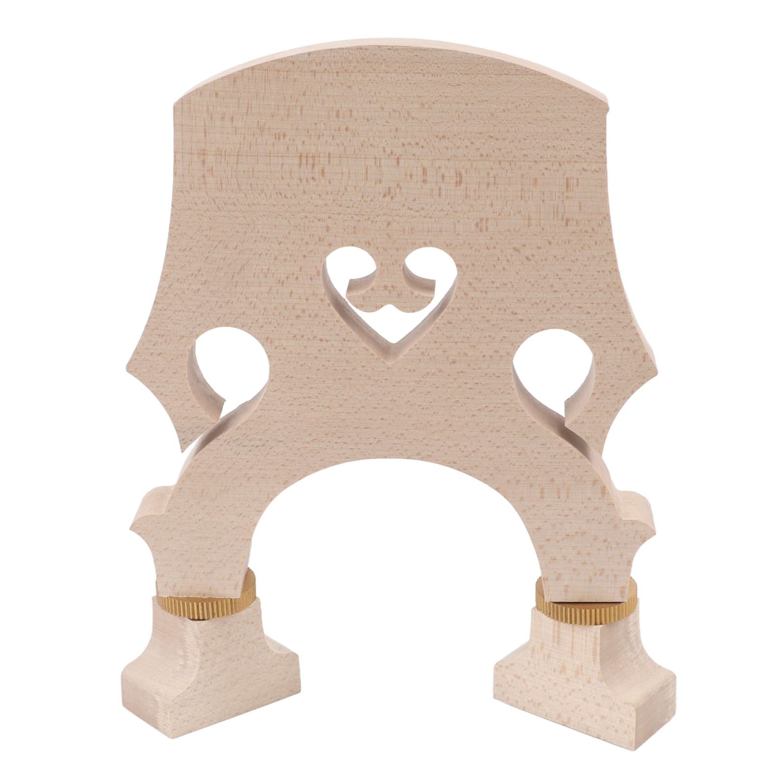 BORDSTRACT Chevalet De Contrebasse en Bois D'érable avec Vis en Laiton Réglable, Chevalet De Violon pour Contrebasse avec des Performances Améliorées(3/4)