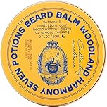 Seven Potions Soft Beard Balm for Men — Conditioning Beard Softener to Nourish Skin, Facial Hair, and Stop Beard Itch — All-Natural, Vegan, Cruelty Free — Woodland Harmony (60ml)