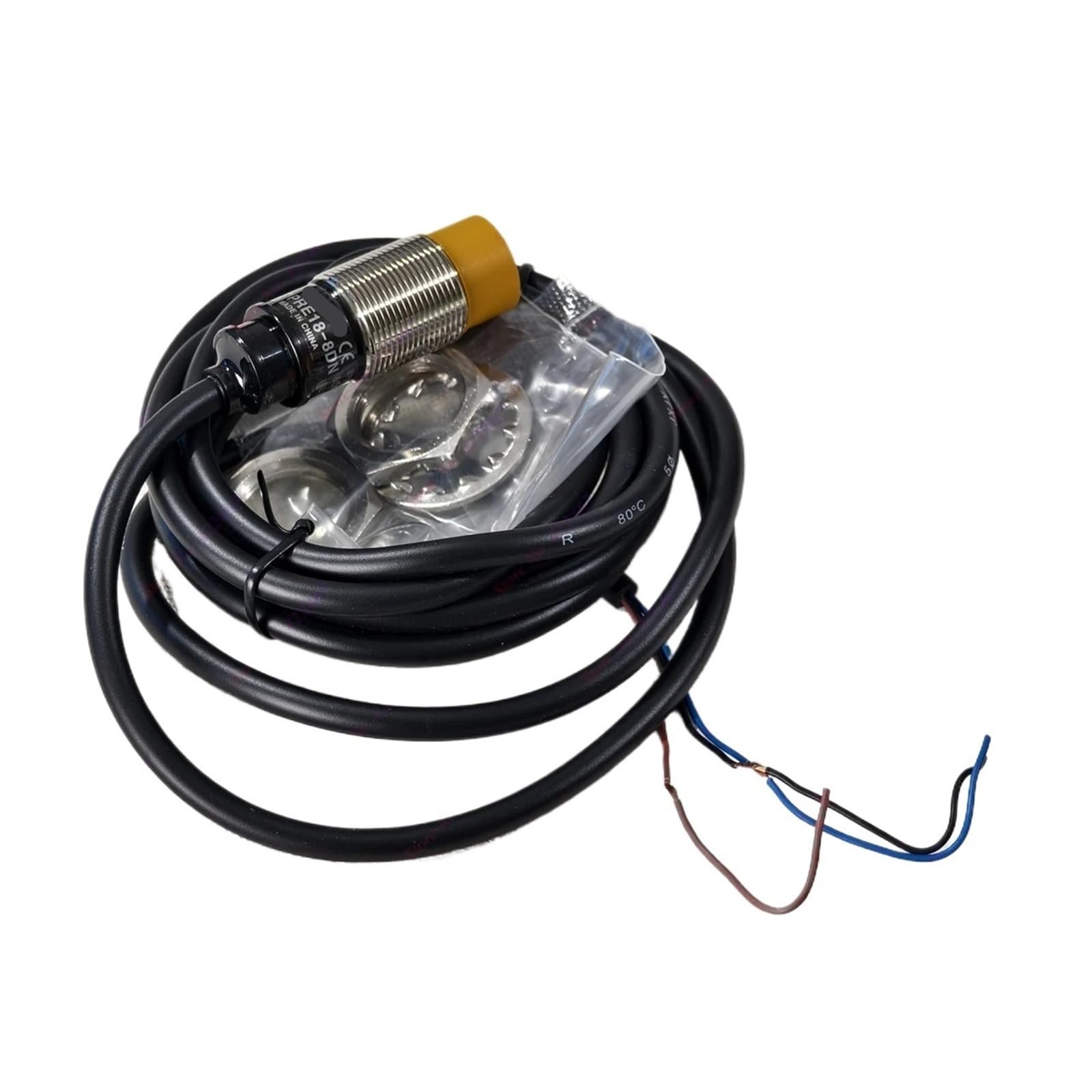 YMUGUEGH 1PCS PRE18-8DP PRE18-8DN PRE18-5DP PRE18-5DN Proximity Switch Sensor(PRE18-8DN NPN NO)
