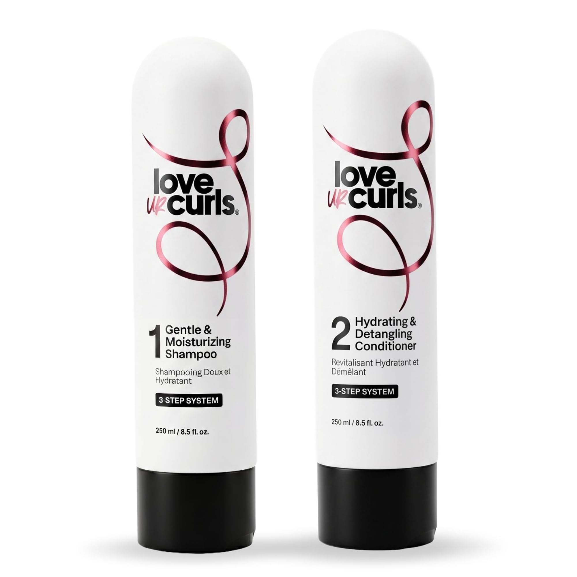 Love Ur Curls Champú y acondicionador hidratantes y detergentes para cabello rizado, ondulado o afro, vegano y sin silicona.