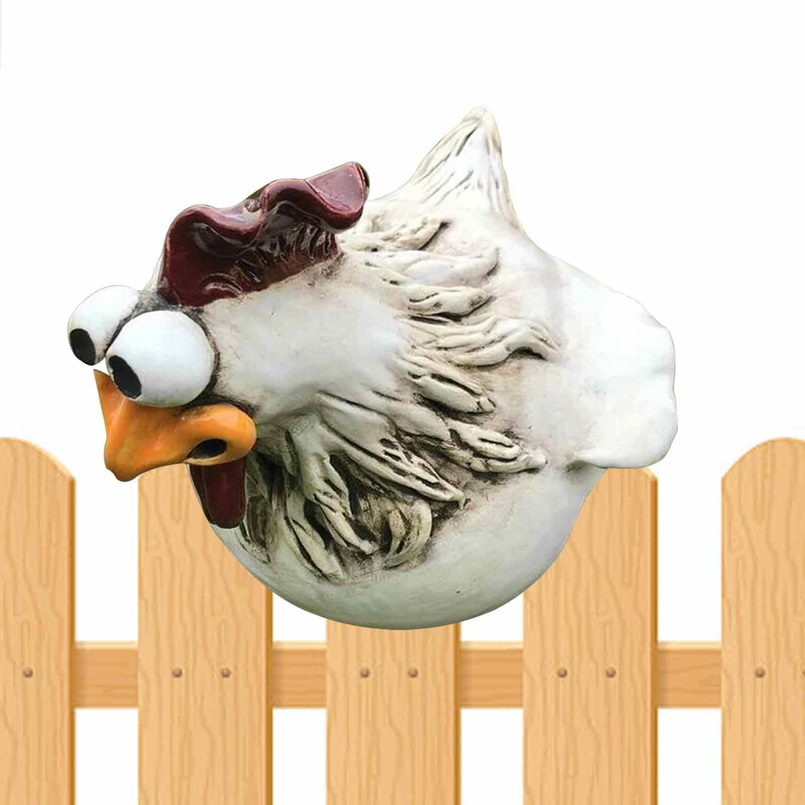 Zabawne posągi dekoracyjne z kurczaka, posąg kurczaka, rzeźba kurczaka, posąg ogrodzenia kurczaka, ozdoby ogrodowe koguta, dekoracja ogrodzenia z kurczaka, na patio, trawnik, podwórko | Ozdoba Ogrodowa Na Podwórko Balkon i Taras Dekoracja Zewnętrzna