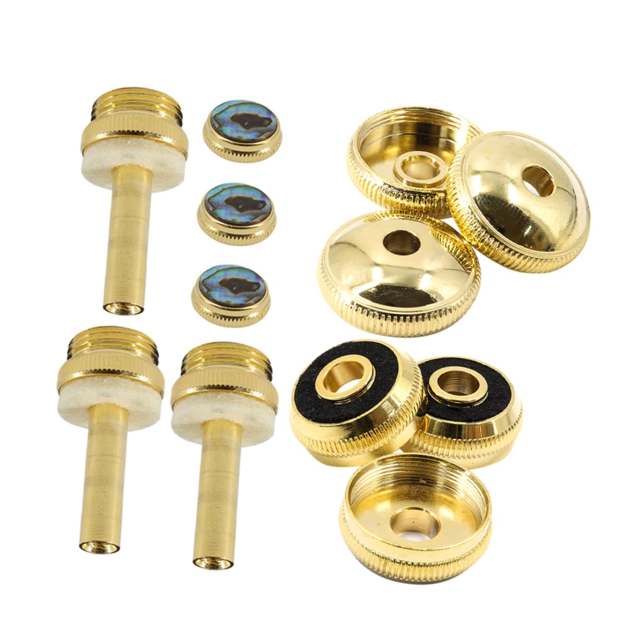 Juego de Botones de Pistón de Trompeta Dorados de Metal, Accesorios Portátiles para Mejorar la Precisión y Respuesta Exacta Teclas de Trompeta
