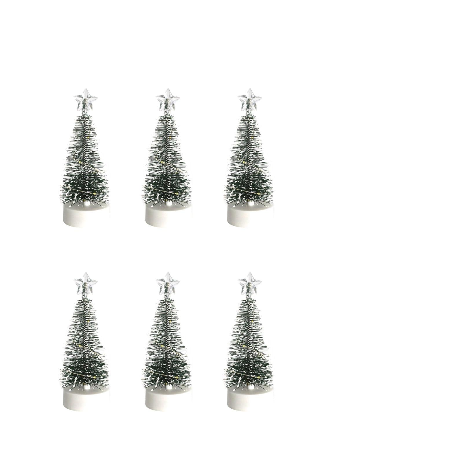 Tsophreniq 6pcs Set of Innovative LED Christmas Trees Creative LED Christmas Trees for Stylish and Festival Seasonal Decors Creative Tree