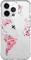 Capa Capinha Anti Impacto para Iphone 11, 12, 13, 14, 15 e suas variações Modelo Mapa Mundi Corações (Iphone 11)