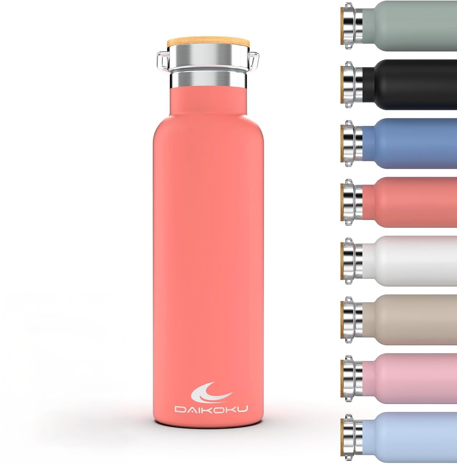 Daikoku Coral Double Walled Stainless Steel Thermos Flask Keeps Drinks Hot Or Cold For Hours Two Caps, Cold, 500Ml