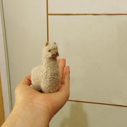 Miniatura 5 de Felted Alpaca Ornament made 100% of Baby Alpaca Wool  Handcrafted Lifelike Animal Figure  Handmade Alpaca Decoration crafted by Peruvian Artisans
