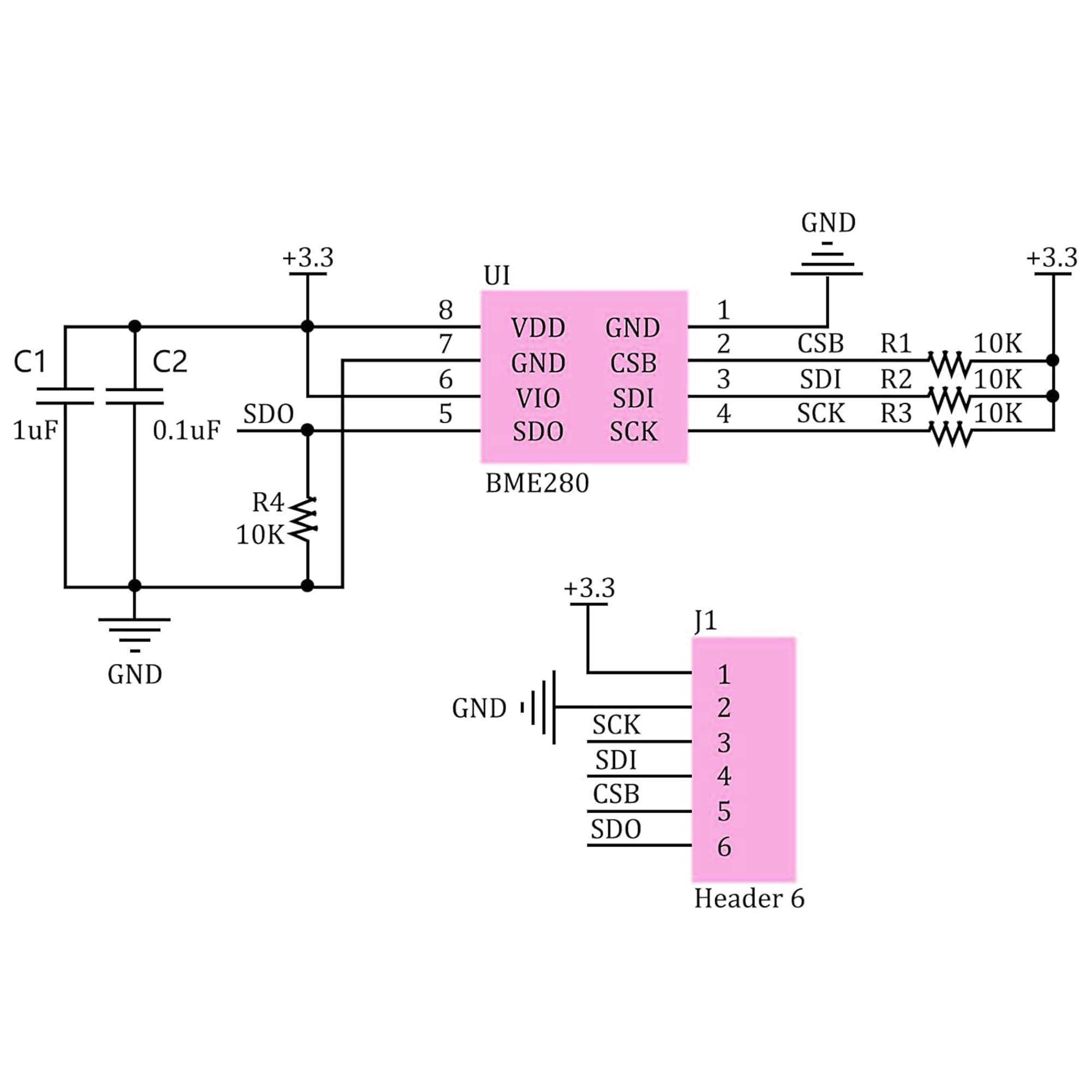 Snapklik.com : 2PCS BME280 3.3V Sensor Module Atmospheric Pressure ...