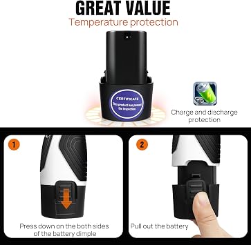 Cordless Drill Electric Screwdriver Impact Cordless Power Drill Driver, Power Screwdriver Small Handheld Drill Set, 2 Variable Speed, 18+1 Torque, 3/8 Chuck, Fuselage Only