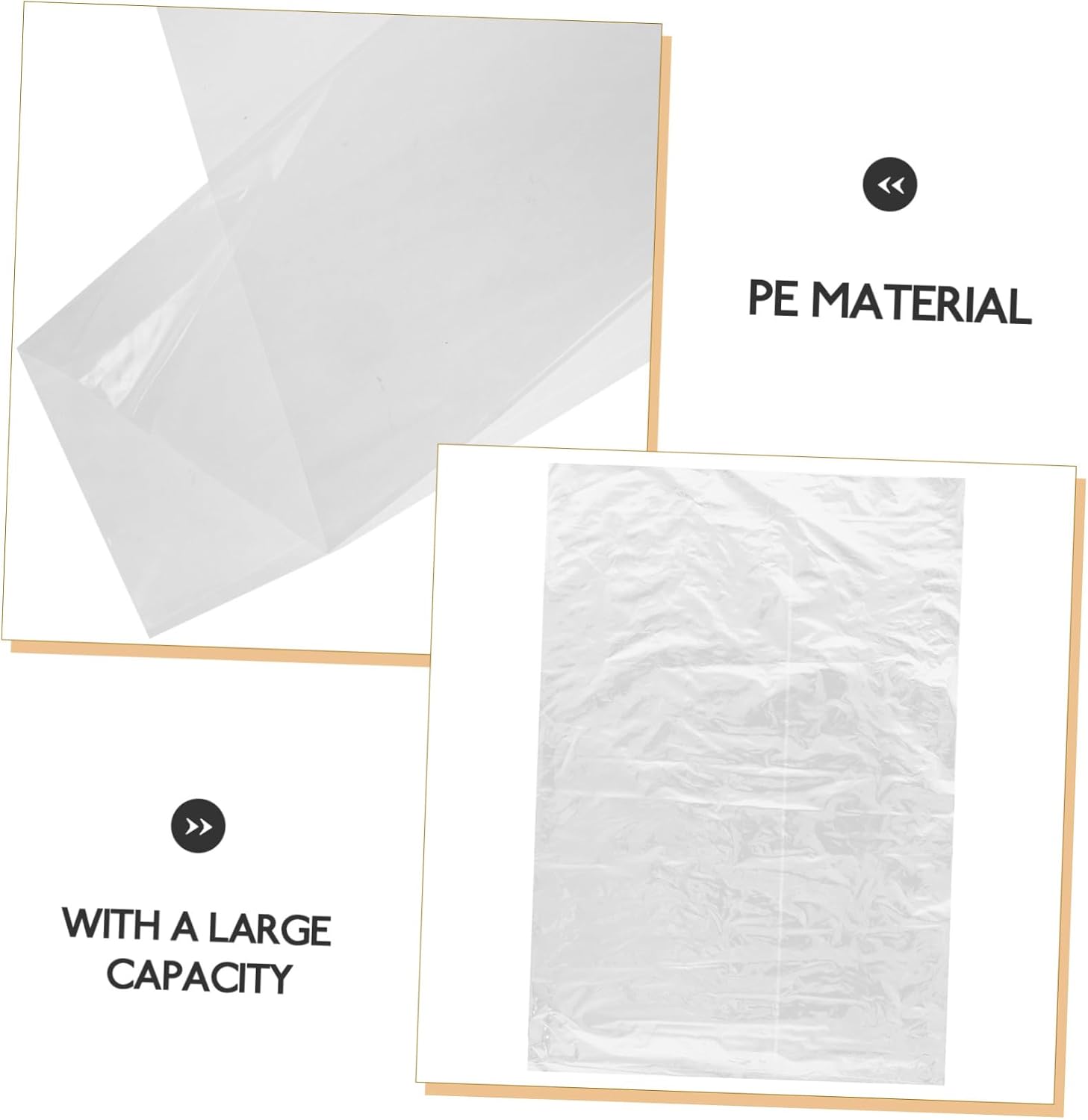 100pcs Transparent Storage Bags Cellophane Pouches for Doll Multi-use Portable Organization for Toys Crafts and More