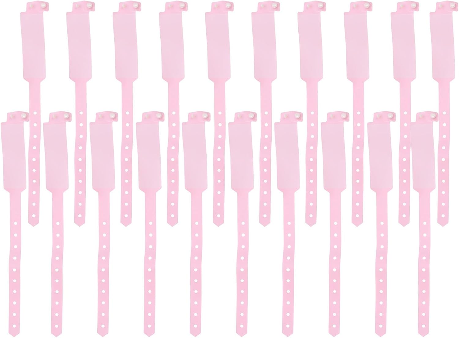 200pcs Patient Identification Bracelets for Adults Waterproof PVC Hospital Id Wristbands with Smooth Surface Comfortable Adjustable Pink Wristbands for Hospital Use