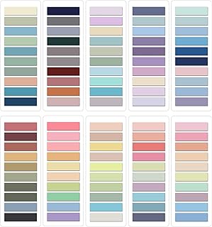 JIANTA 2000 Pcs Sticky Tabs, 10 Pack Book Tabs, Repositionable Index Tabs, Page Markers Writable, Colorful Annotation Tabs for School Office Reading Highlights Classifying