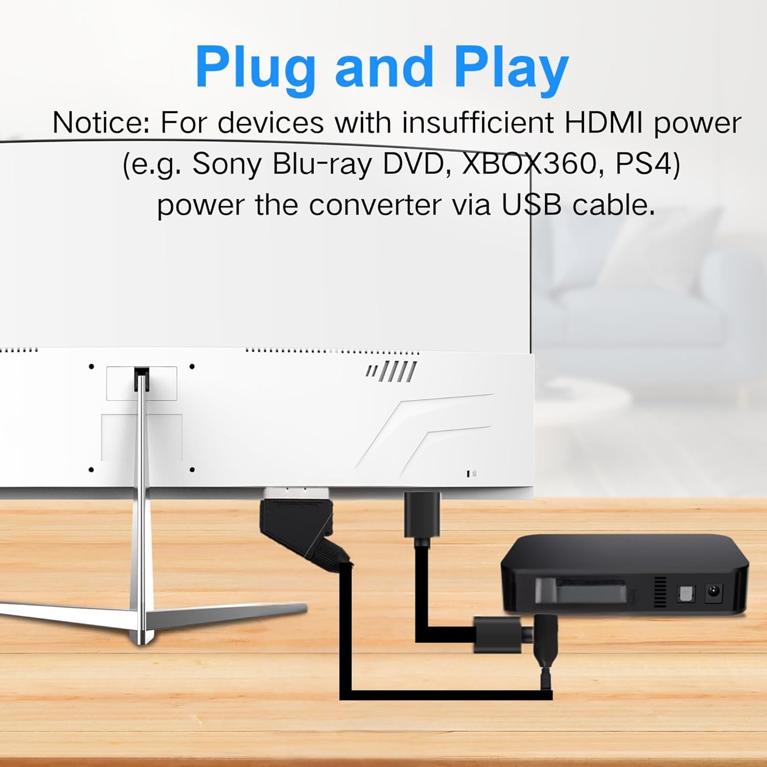 Convertitore HDMI a Scart Audio Video HD 1080p NTSC/PAL Uscita Composita