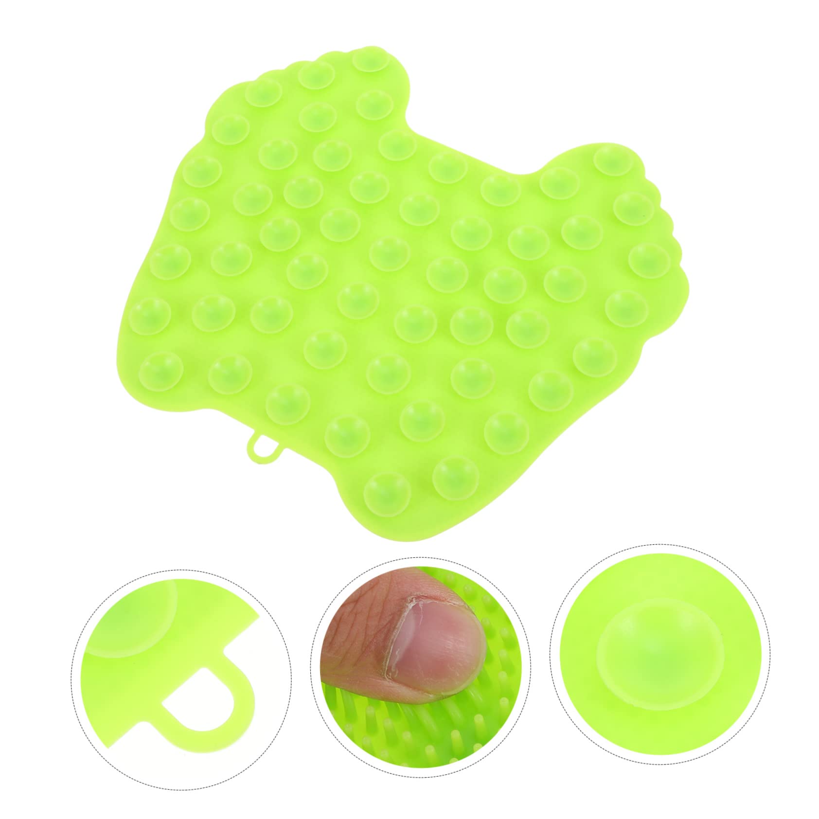 PLAFOPE Limpiador De Pies De Silicona Antideslizante Para Ducha y Baño Cepillo De Masaje De Pies