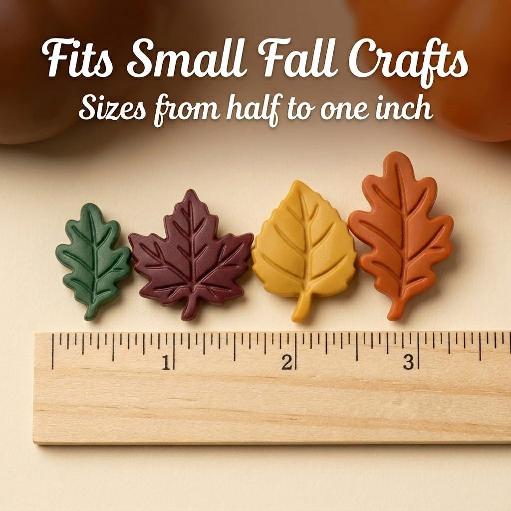 Buttons Galore & More Autumn Leaves Buttons for Crafts & Sewing – 100 Piece Assortment of Fall Leaf Buttons & Embellishments – Shank, Sew Through & Flat Back Buttons for DIY Crafts