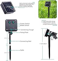 Vista 6 de Tira de luces solares de Navidad, 2 unidades, 72 pies, 200 LED, 8 modos, guirnalda de luces impermeables para exteriores, funcionan con luz solar