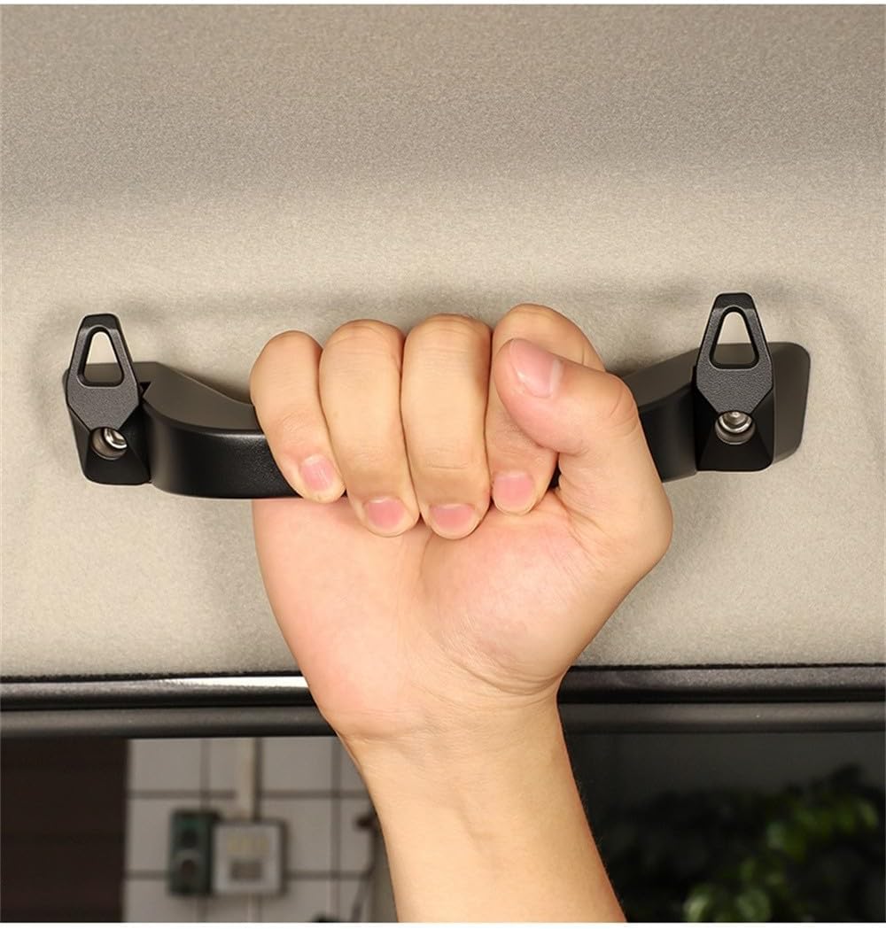 1pcs Aluminum Alloy Car Interior Roof Grab Handle Decorative Cover Trim for Suzuki Jimny 2-Door 4-Door JB64 JB74 JC74 2007-2026 (Matte Black)