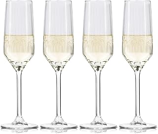 alpina Sektgläser 22cl - Champagner Gläser Set 4 Stück - Auch geeignet als Cava- und Prosecco Gläser - Trinkgläser Set - Spülmaschinenfestes Glas